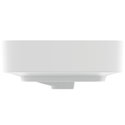 Vasque Linda-X 55x38 cm Soie blanche, sans trou robinetterie, avec trop plein