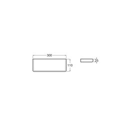 Tablette Tempo rose gold L 300 mm