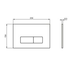 Plaque de commande Oleas M2 Blanc SmartFlush