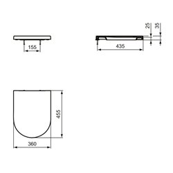 Abattant WC Blend Curve Frein de chute Blanc