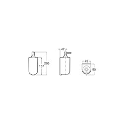 Distributeur de savon Onda mural blanc