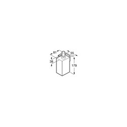 Distributeur de savon Rubik mural noir mat