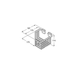 Porte-savon Rubik grille d'angle chromé