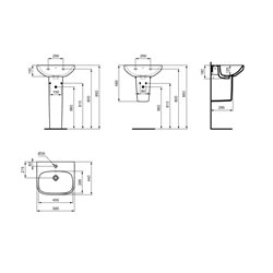 Colonne pour lavabo 18,5x16,5x70,5 cm