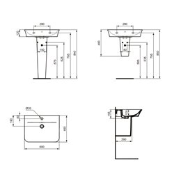 Colonne pour lavabo/vasque/lave-mains Connect Air