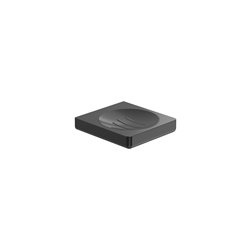 Porte-savon Tempo mural titanium black brossé