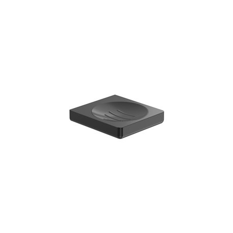 Porte-savon Tempo mural titanium black brossé