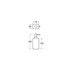 Distributeur de savon Ona à poser gris mat