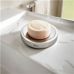 Porte-savon Tempo à poser titanium black brossé