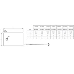 Receveur de douche Brive 90x90 cm