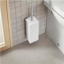 Porte-balayette Rubik mural blanc mat
