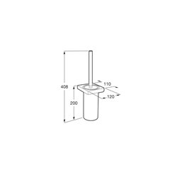 Porte-balayette Tempo mural titanium black