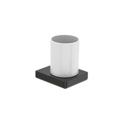 Porte-verre Tempo mural titanium black
