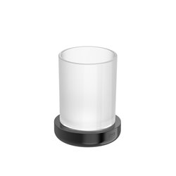 Porte-verre Tempo à poser titanium black brossé