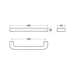 Porte-serviettes Onda A3870ZG000 blanc L 300 mm