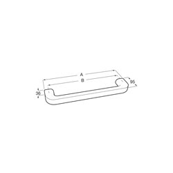 Porte-serviettes Onda A3870ZH000 blanc L 450 mm