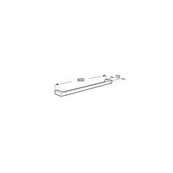 Porte-serviettes barre Tempo Titanium black L 600 mm