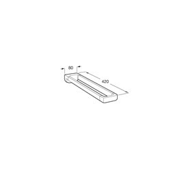 Porte-serviettes Tempo Titanium black L 420 mm