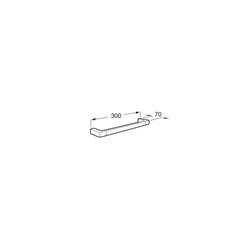 Porte-serviettes barre Tempo Titanium black brossé L 300 mm