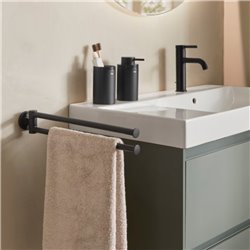 Porte-serviettes double rotatif Hotel's Round Noir mat 