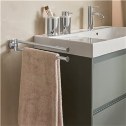 Porte-serviettes double rotatif Hotel's Round Chromé 