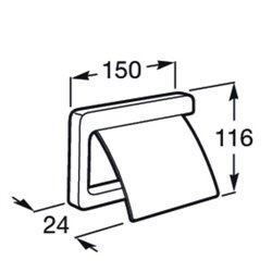 Porte-papier WC Tempo chromé avec abattant