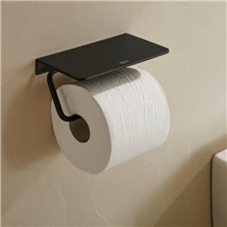 Porte-papier rouleau Hotel's Round Noir mat avec abattant