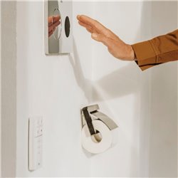 Porte-papier WC Tempo chromé avec abattant