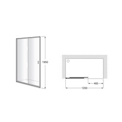 Paroi de douche Victoria L2-E Pour receveur 1200 mm