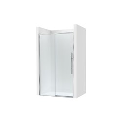 Paroi de douche Brisa L2-E Argent brillant pour receveur 1750 mm
