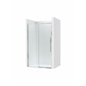 Paroi de douche Brisa L2-E Argent brillant pour receveur 1250 mm
