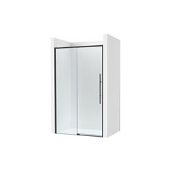 Paroi de douche Brisa L2-E Noir mat pour receveur 1250 mm
