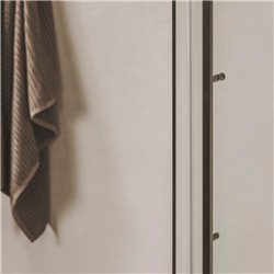 Paroi de douche Brisa L2-E Noir mat pour receveur 1200 mm