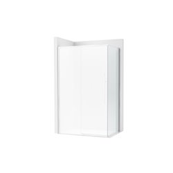 Paroi de douche Brisa LF-C Argent brillant pour receveur 800 mm