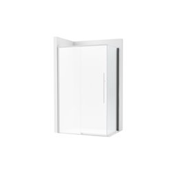 Paroi de douche Brisa LF-C Noir mat pour receveur 700 mm
