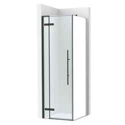 Paroi de douche Brisa PLF Noir mat pour receveur 1300 mm