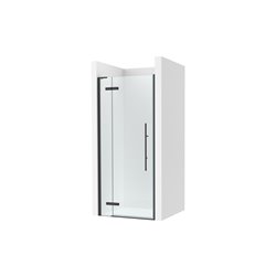 Paroi de douche Brisa PEF Noir mat pour receveur 1000 mm