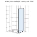 Paroi de douche Brisa LF Argent brillant pour receveur 800 mm