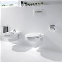 WC suspendu Victoria Blanc 35,5x52,5x40 cm, avec abattant frein de chute