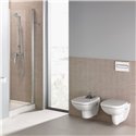 WC suspendu Debba Square Blanc 35,5x54x40 cm, avec abattant frein de chute