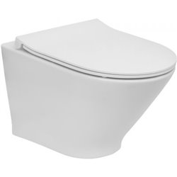 WC suspendu The Gap Round Blanc 35x48x10 cm, avec abattant frein de chute