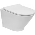 WC suspendu The Gap Round Blanc 35x48x10 cm, avec abattant frein de chute