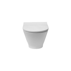 WC suspendu The Gap Round Blanc 35x48x10 cm, avec abattant frein de chute