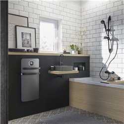 Sèche serviette électrique Hélia 500+700 Watts, Gris Anthracite