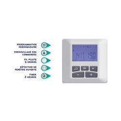 Sèche serviette électrique Osya 750+1000 Watts, Collecteurs à gauche