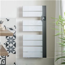 Sèche serviette électrique Balica 650 Watts, Blanc et Anthracite