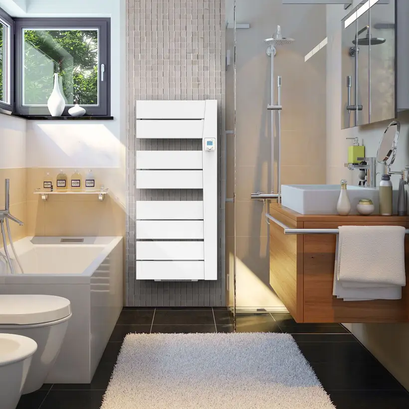 Sèche serviette électrique Balica 500 Watts, Blanc