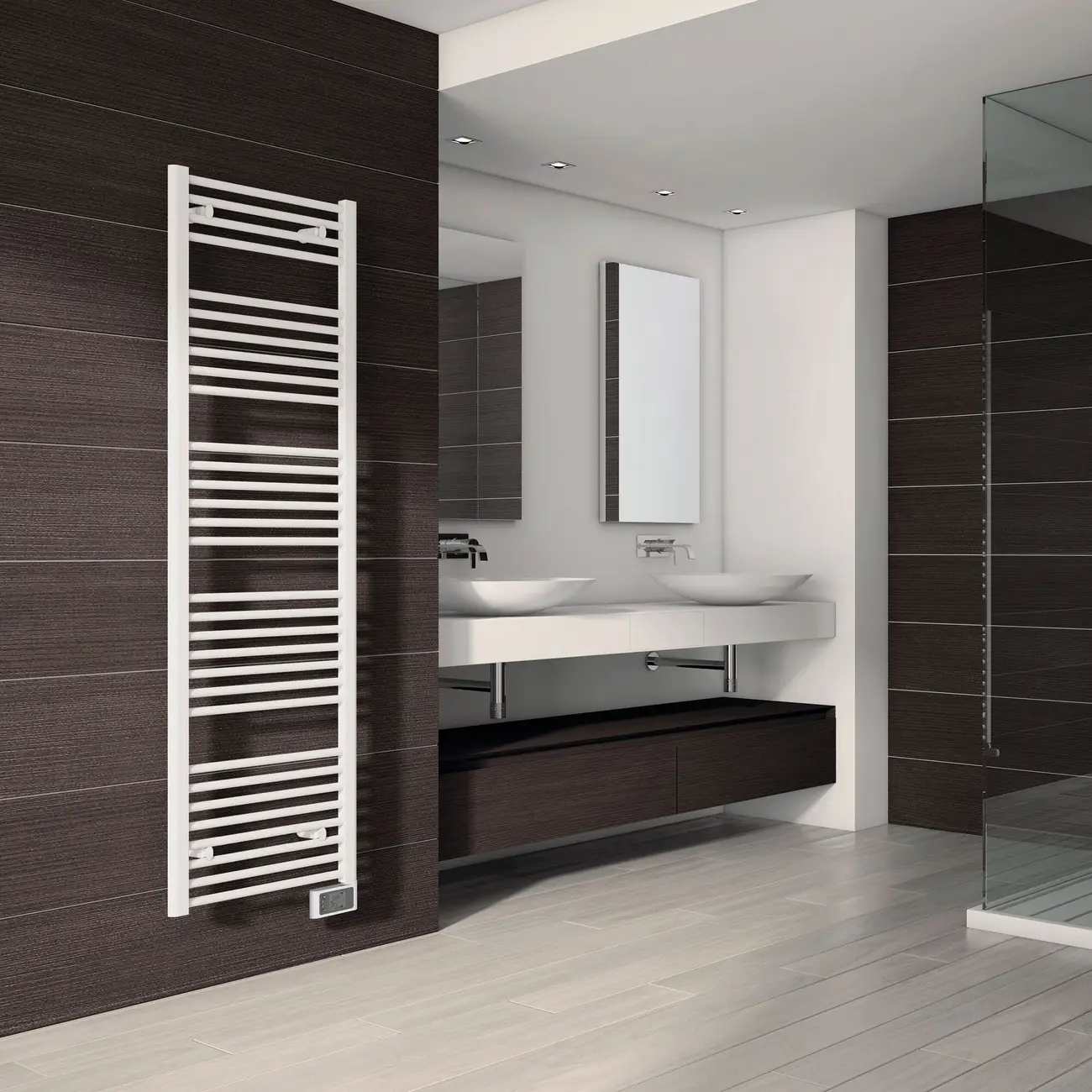 Sèche serviette électrique Nao statique 1000 Watts, Largeur 600 mm