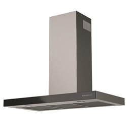 Hotte de cuisine décorative GHBS97IX murale 679 m3/h inox et noir 90 cm