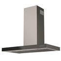 Hotte de cuisine décorative GHBS97IX murale 679 m3/h inox et noir 90 cm